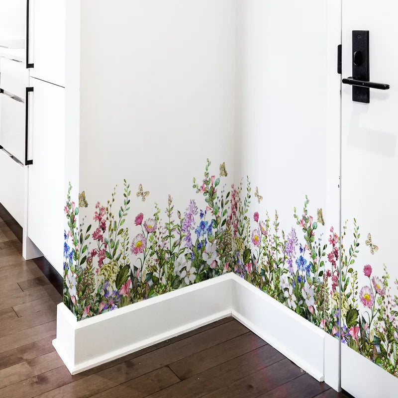 Living Room Decoration New Botanical Flower Wall Stickers Wall Decorations Living Room Living Room Decoration