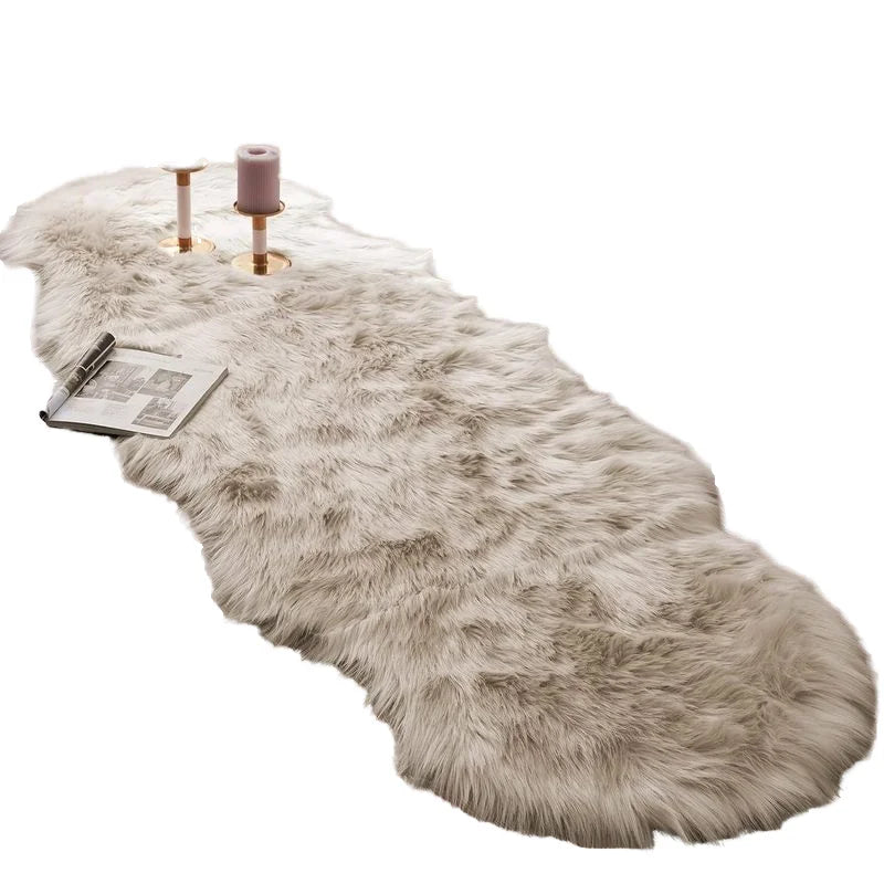 High Quality  Long Pile Faux Sheepskin Fur  Rug for Livingroom