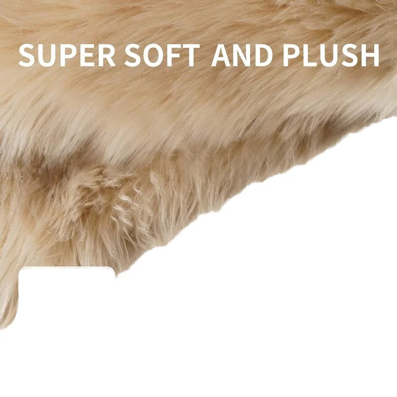 High Quality  Long Pile Faux Sheepskin Fur  Rug for Livingroom