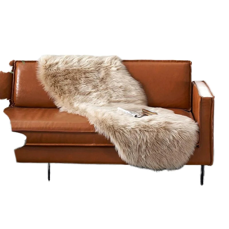 High Quality  Long Pile Faux Sheepskin Fur  Rug for Livingroom