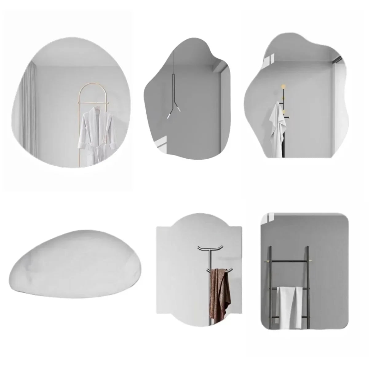 Irregular Mirror Wall Decorative Mirrors For Dressing Table Bedroom Living Room Glass Mirror Living Room Decor